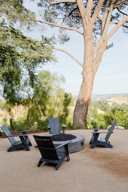 Hidden Hills mid-century-garten