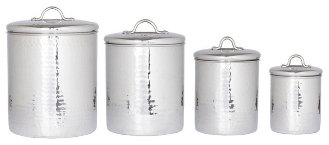 Modern Kitchen Jars 4 piece hammered stainless steel canister set with fresh seal lids Modern Kitchen Jars 4 piece hammered stainless steel canister set with fresh seal lids