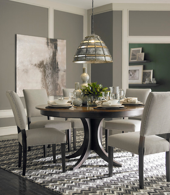 Custom Dining 60 Round Pedestal Table By Bassett Furniture