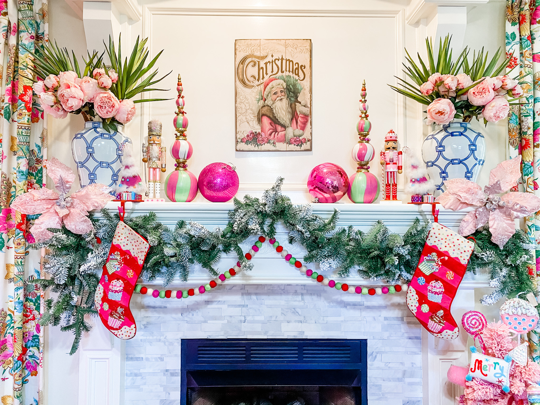 Pink Christmas Home Decor