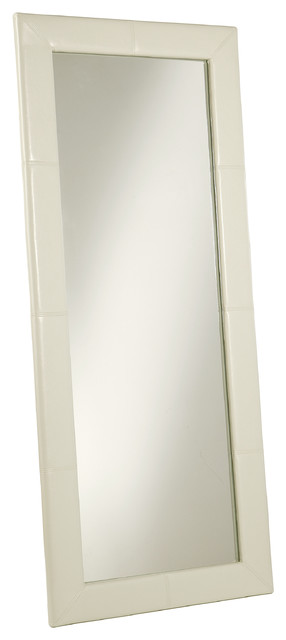 Abbyson Living Delano Leather Floor Mirror Contemporary Floor