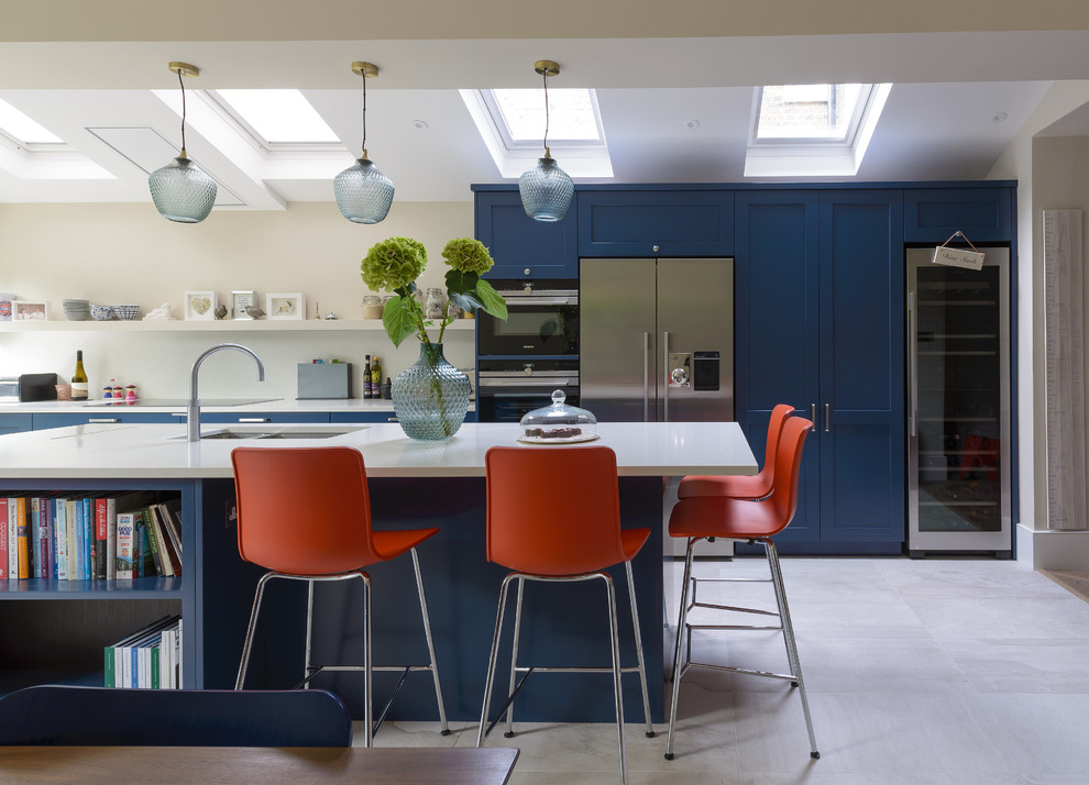 Contemporary kitchen in London.