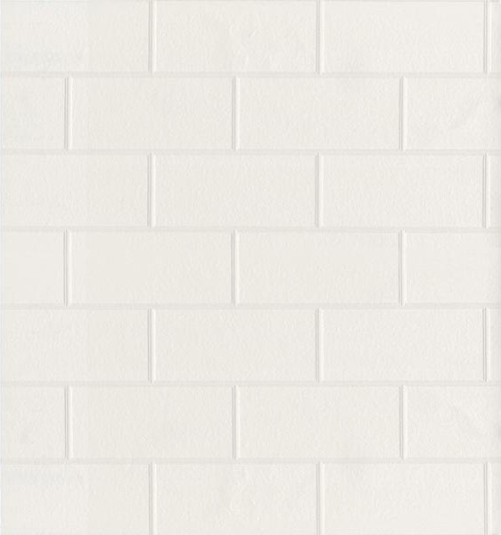 Brewster 270421399 For Your Bath III Paintable White Tile Wallpaper