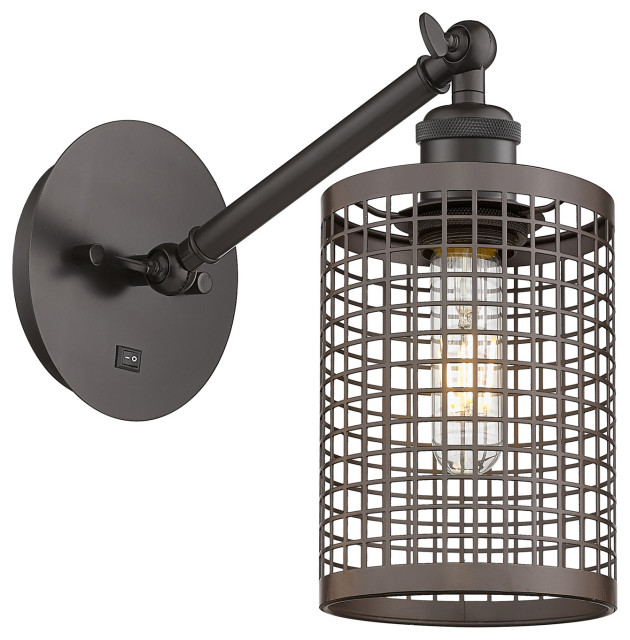 Nestbrook 1 Light Wall-mounted Sconce, Oiled Brass, Oiled Brass Metal