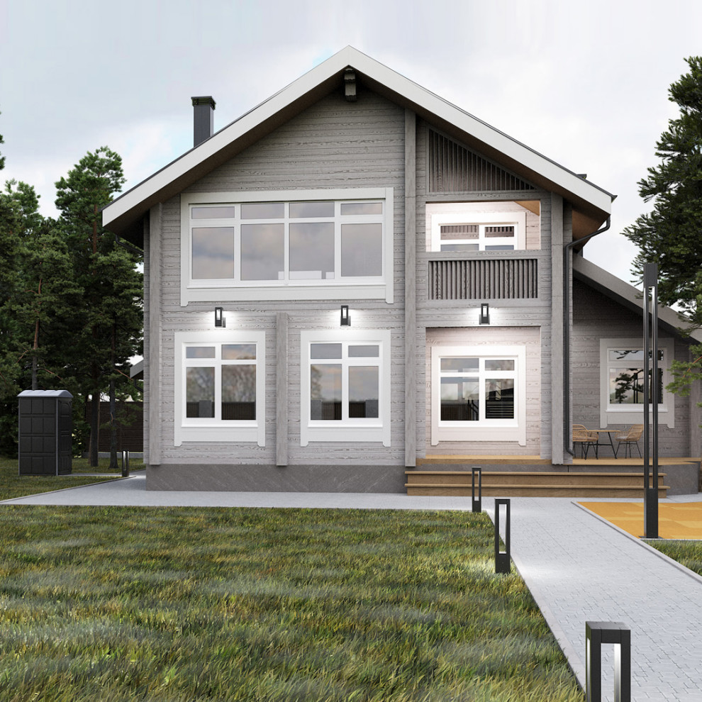 Дом из клееного бруса с двумя банями