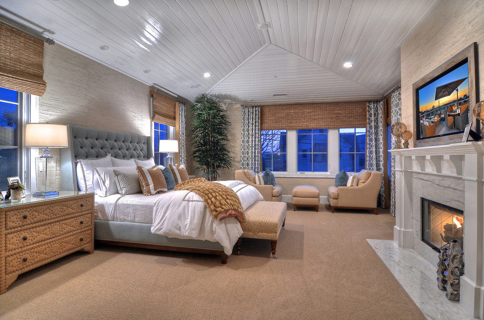 Traditional bedroom in Orange County.