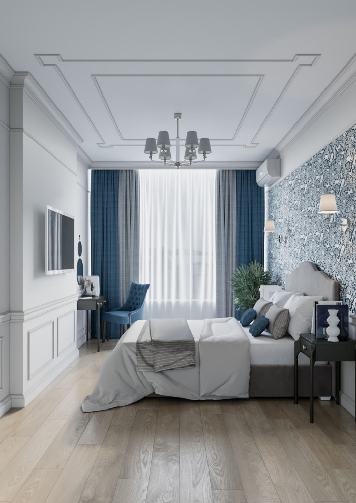 Дизайн квартиры неоклассике с элементами американской классики