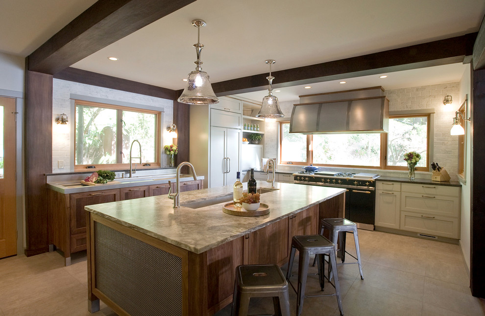 Transitional kitchen in Seattle.