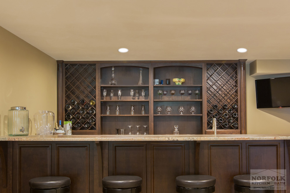 Photo of a mid-sized contemporary home bar in Boston.