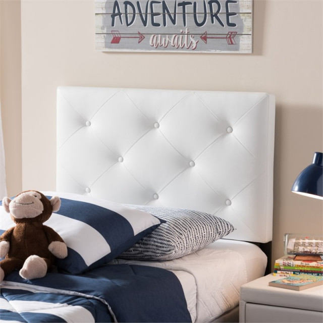 Baltimore Faux Leather Upholstered Twin Headboard Transitional