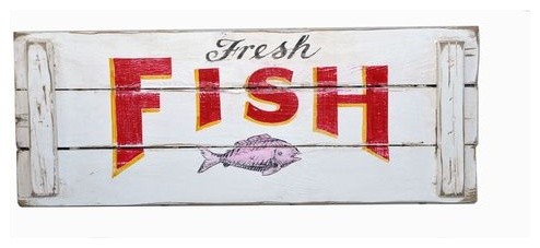 Fresh Fish Crate Wood Sign