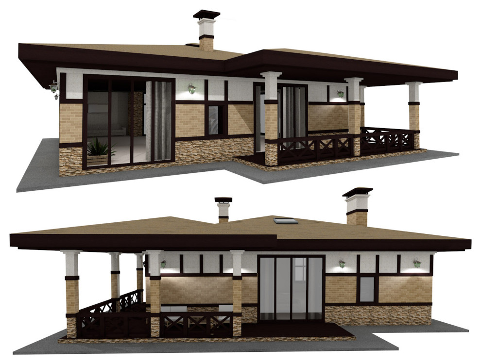 Одноэтажный дом площадью 127,5м2