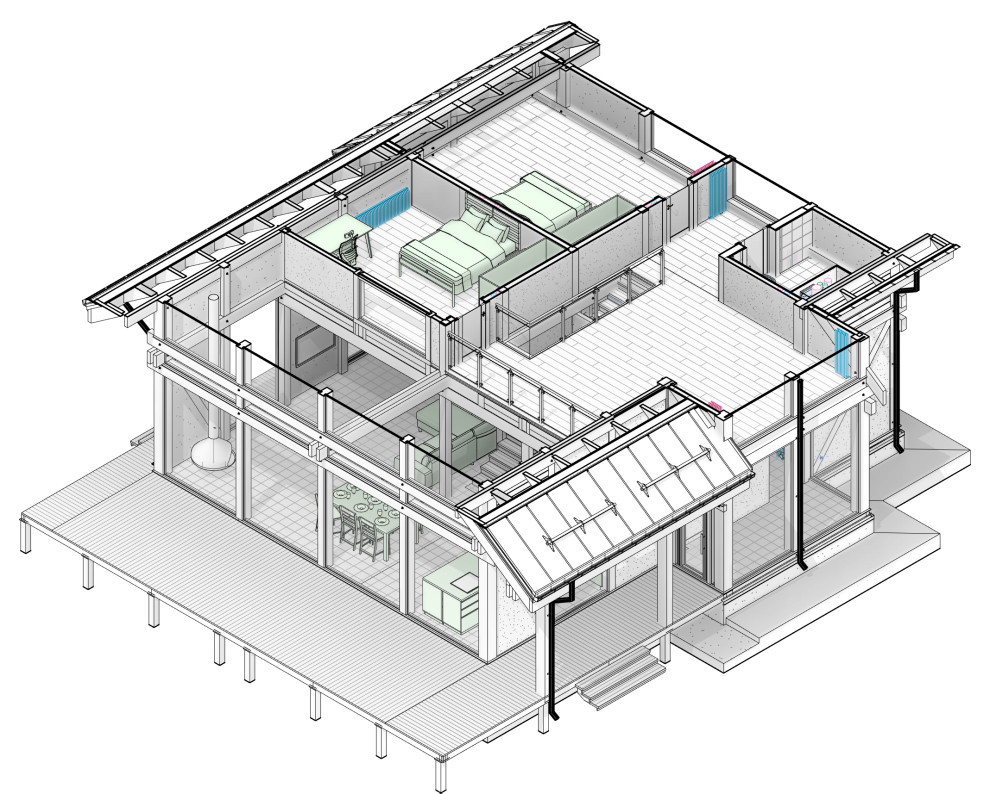 Объемная планировка 2 этажа