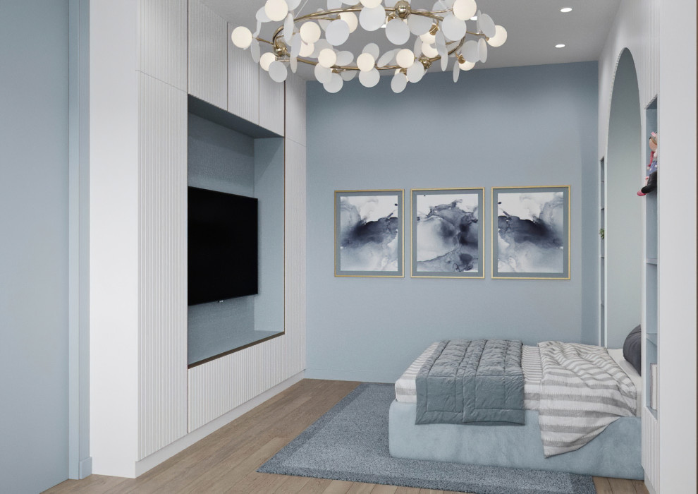 ДЕТСКАЯ ДЛЯ ДЕВОЧКИ ПОДРОСТКА В ГОЛУБЫХ ТОНАХ