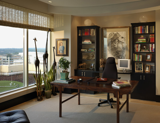 Modern Home Office Atlanta Urban Penthouse Study modern-home-office