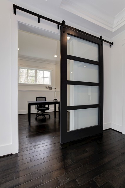 Barn Door to Office contemporary-home-office