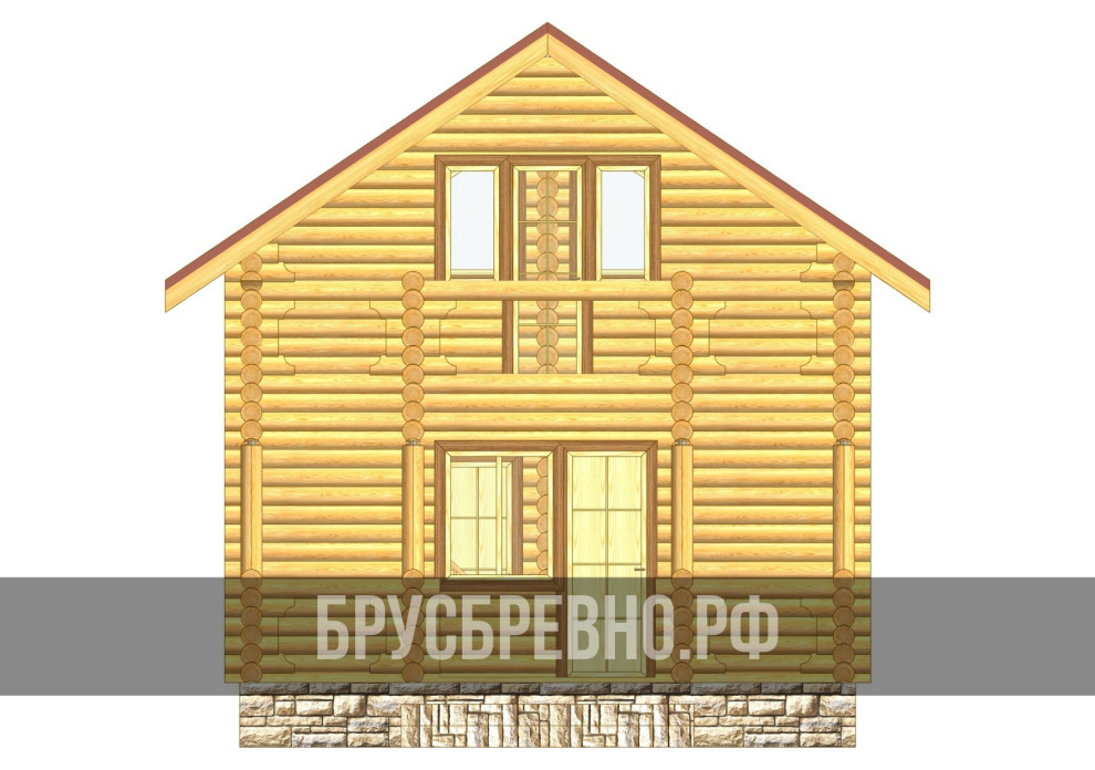 Проект 563 Баня 6х10 бревно 200