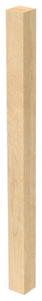 42-1/4" x 2" Square Wood Table Leg, Red Oak