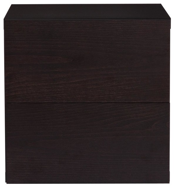 Float Nightstand in Wenge Finish w 2 Drawers