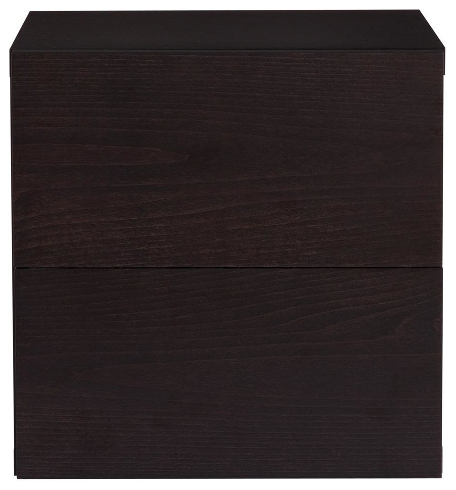 Float Nightstand in Wenge Finish w 2 Drawers