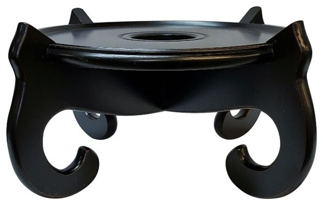 Black Mahogany Chinese Fish Bowl Planter Stand 9 5