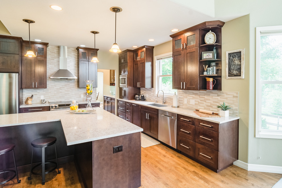 Inspiration for a transitional home design remodel in Denver