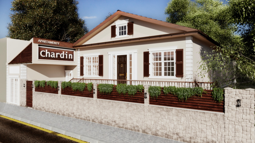 Реновация эстерьера частного отеля