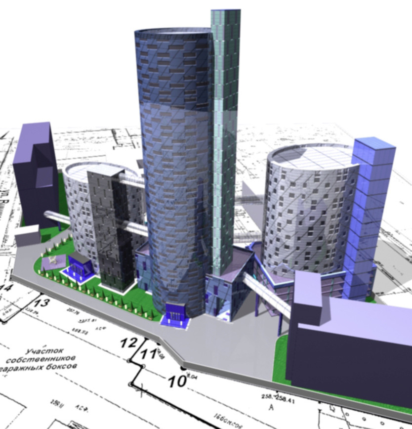 Эскизный проект офисного здания в г. Екатеринбурге