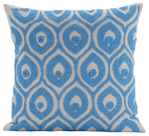 Dream Palace Art Silk Blue Decorative Pillows Cover Contemporary Dream Palace Art Silk Blue Decorative Pillows Cover Contemporary Ter Cushions By The Homecentric