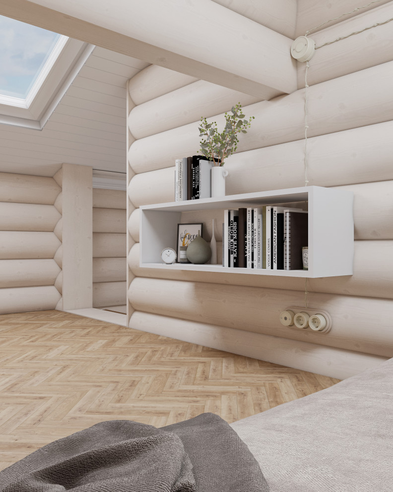 Авторский дом из бревна 135 м² для семьи с двумя детьми в КП Золотые Сосны