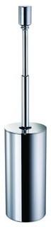 Free Standing Brass Round Toilet Brush Holder With Cover, Chrome