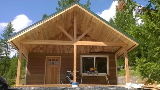 Off grid Cabin rustik-fasad