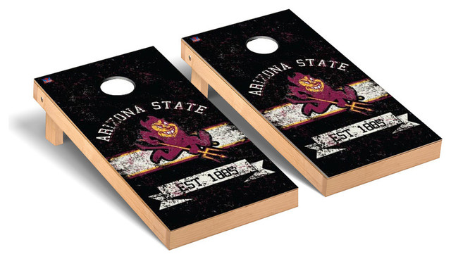 Arizona State Asu Sun Devils Cornhole Game Set Banner Vintage