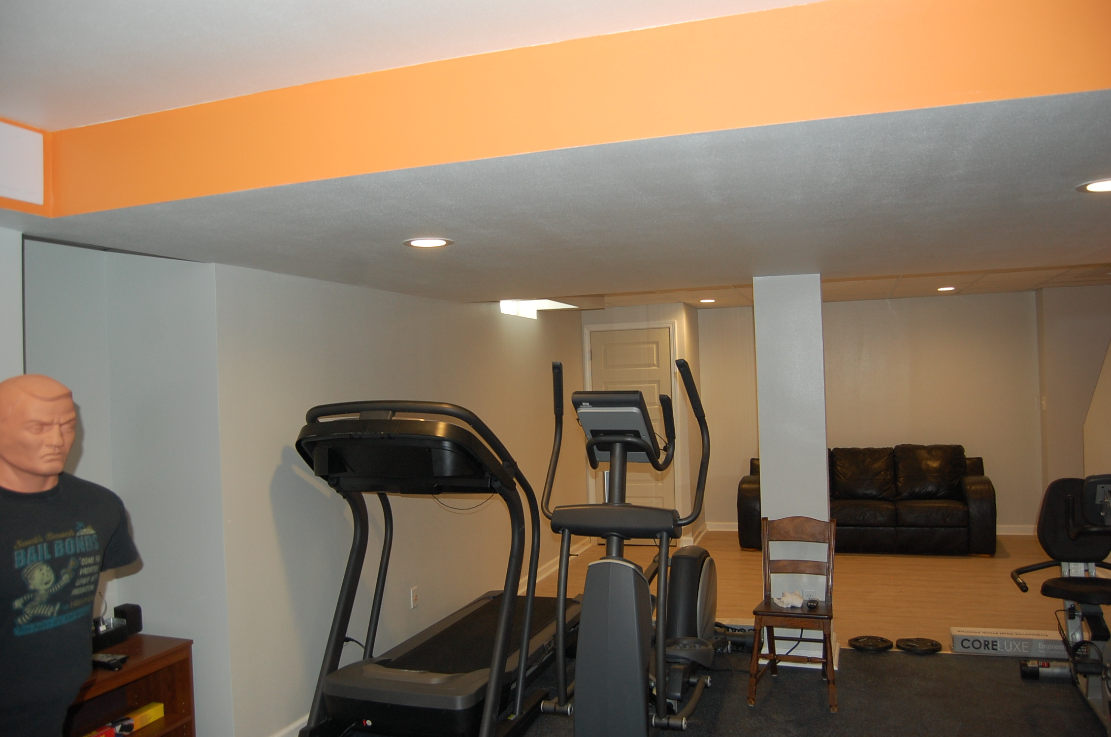 Basement office and work out area