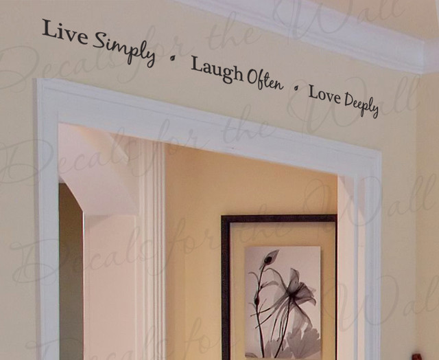 Wall Decal Art Sticker Quote Vinyl Lettering Decorative Live Simply Love H13