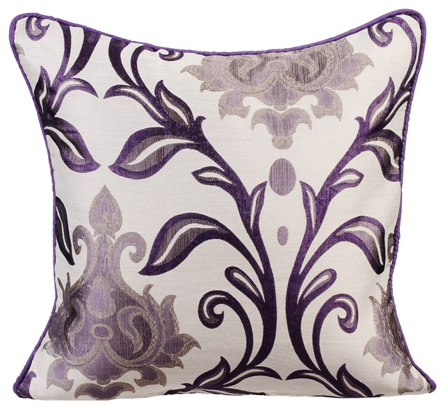 Purple Throw Pillow Covers 16 X16 Silk Damask Royale Purple Throw Pillow Covers 16 X16 Silk Damask Royale