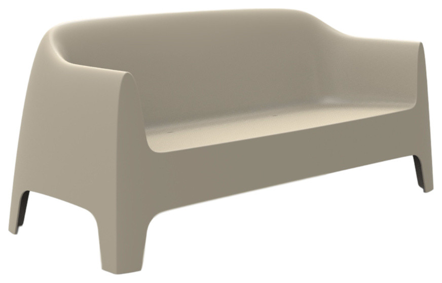 Vondom Solid Indoor/Outdoor Sofa, Ecru Contemporary Outdoor Sofas