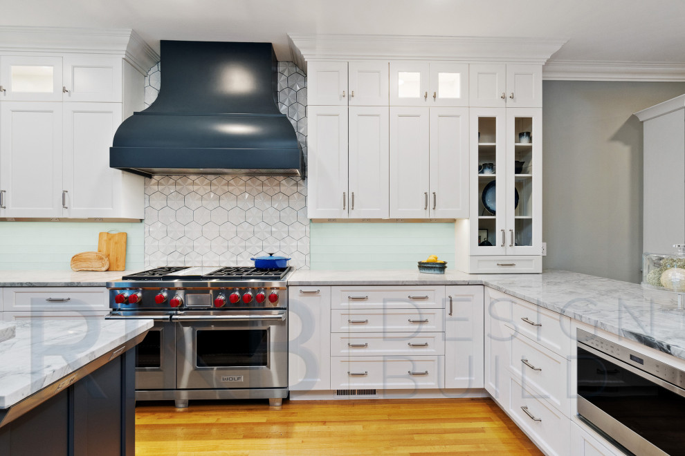 Example of a transitional kitchen design in Providence