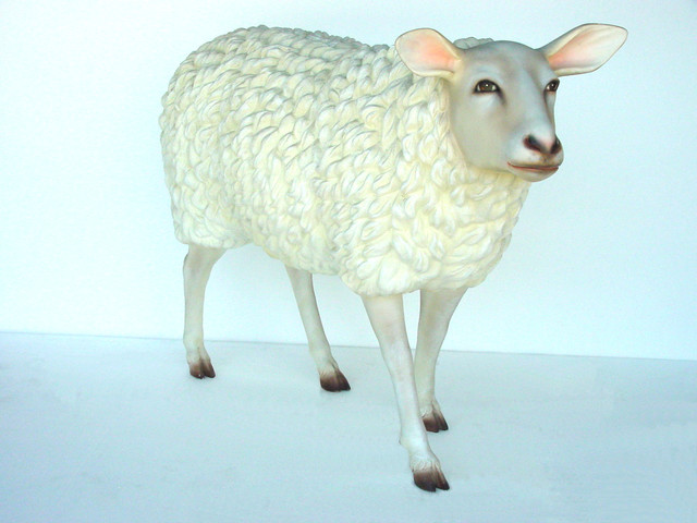 Sheep Statue Life size,  35.43"H