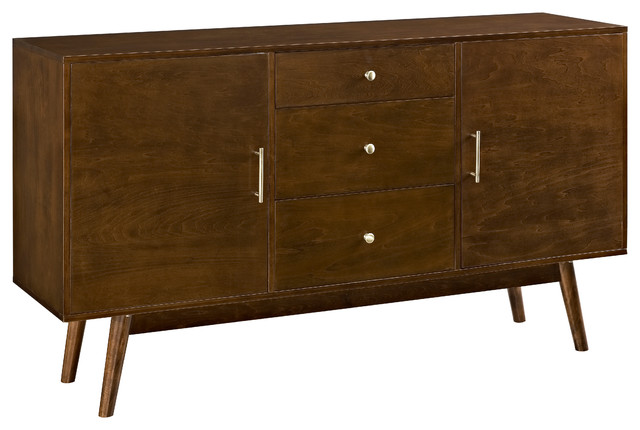 Albany Uittreksel Roux 60" Midcentury Modern Wood TV Console - Midcentury - Entertainment Centers  And Tv Stands - by VirVentures | Houzz