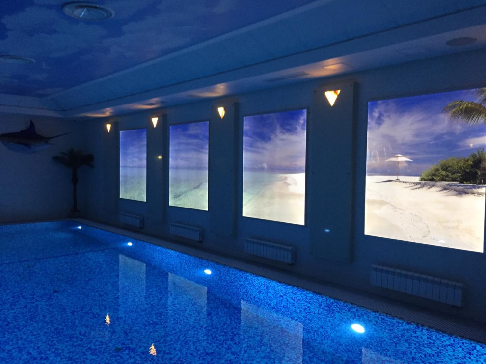 Интерьер частного бассейна