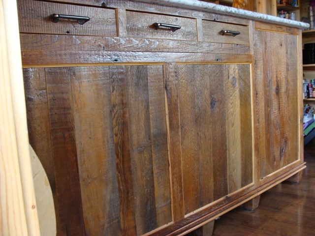 Reclaimed Barnwood Kitchen Cabinets Traditional Kitchen