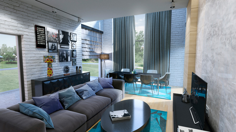 Дизайн интерьера гостиной в загородном доме