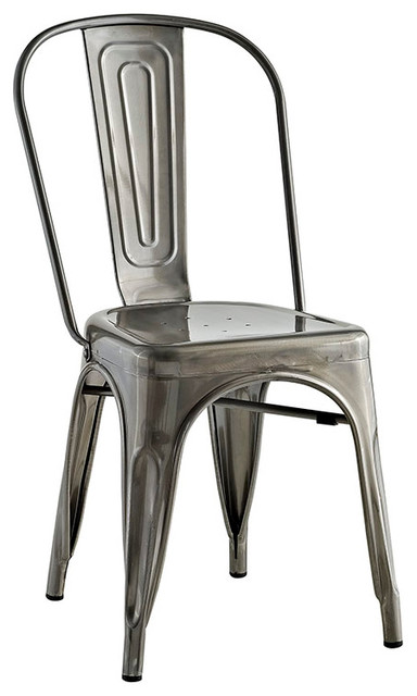 Promenade Side Chair in Gunmetal