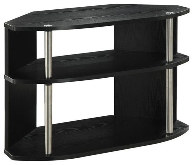 Pemberly Row Transitional Wood Swivel TV Stand for TVs up to 32" in