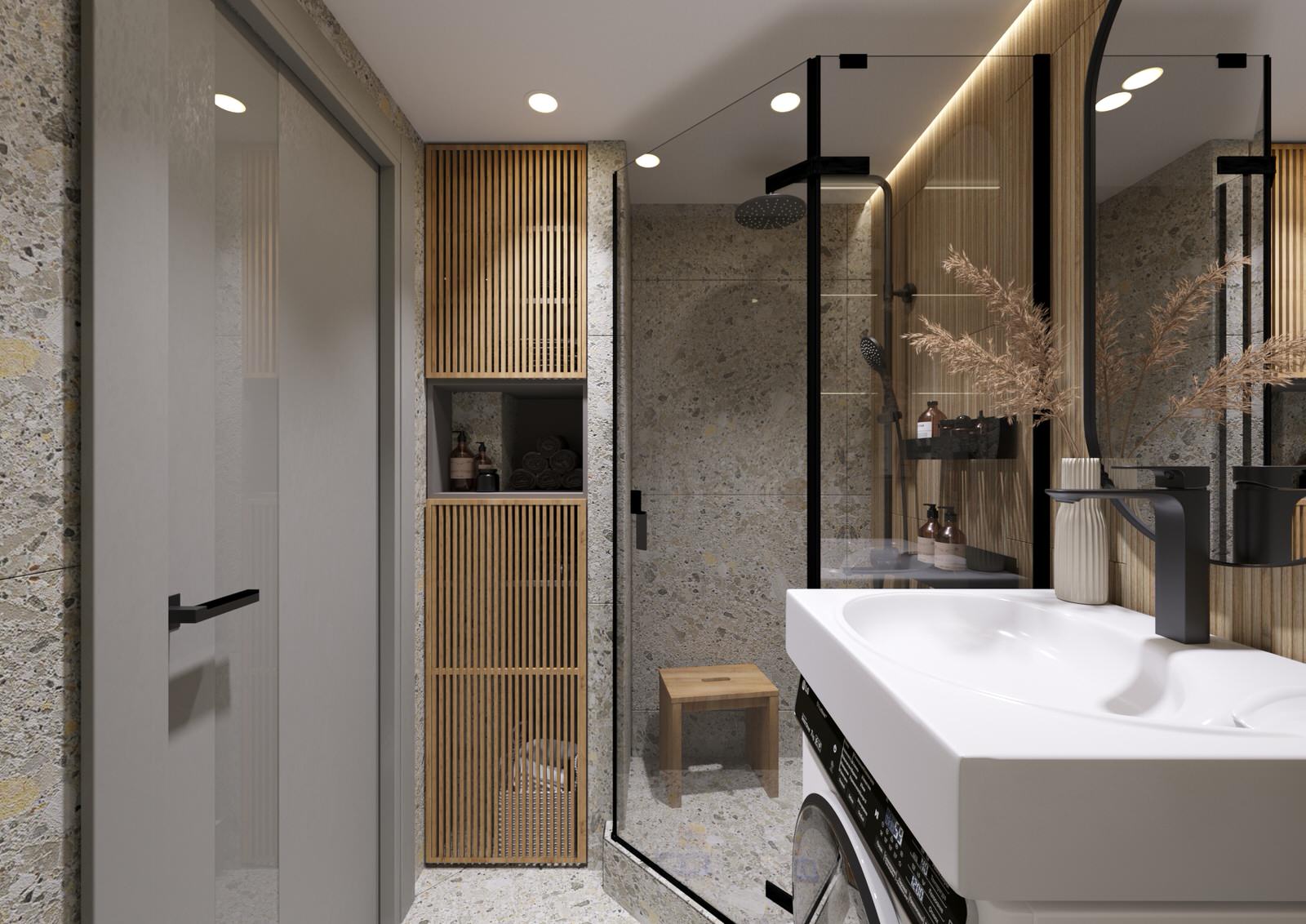 Кухня и санузел в японском стиле