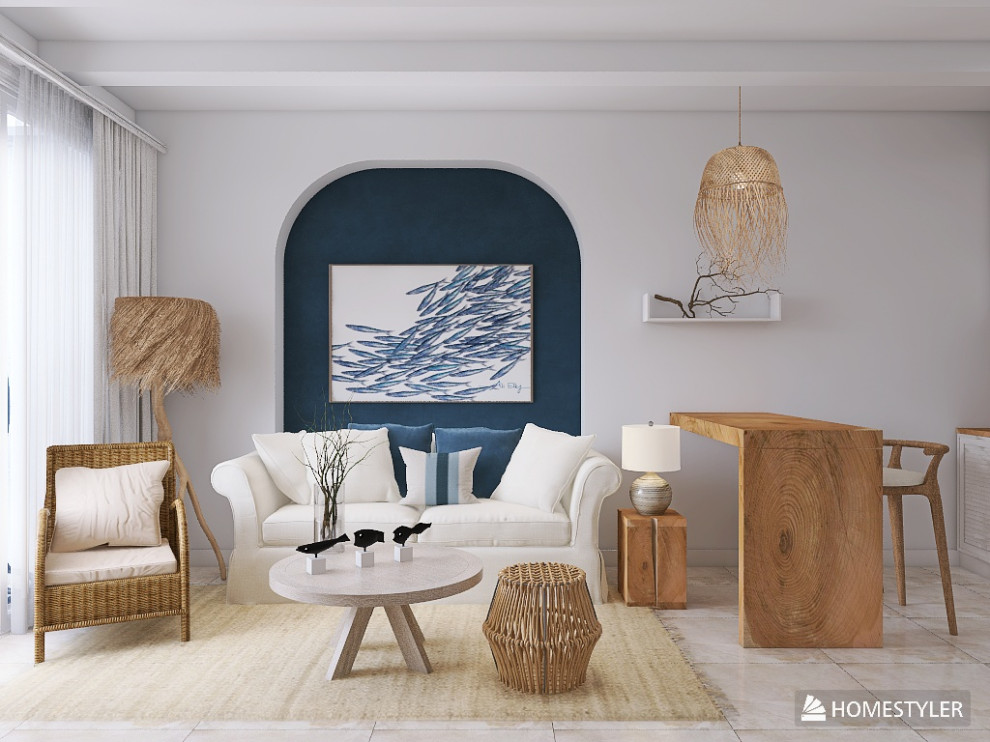 Кухня-гостиная в средиземноморском стиле