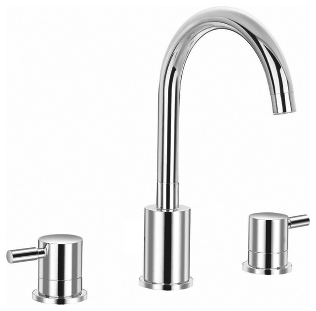 3-Hole 8" Widespread Two Handle Bathroom Faucet, Chrome