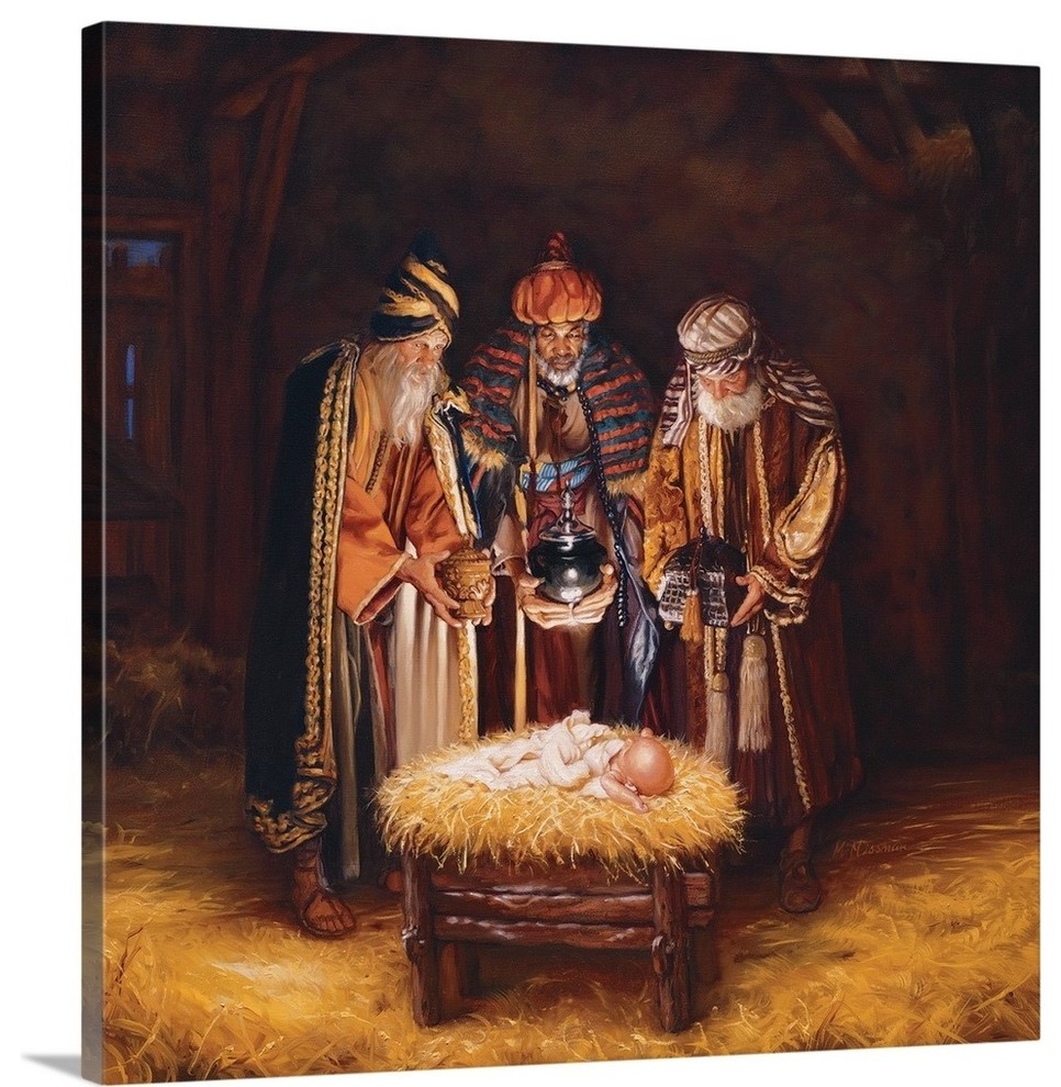 "Wise Men Still Seek Him" Wrapped Canvas Art Print, 12"x12"x1.5"