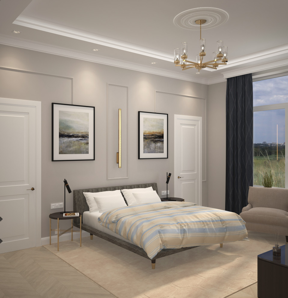 Спальня в загородном доме.